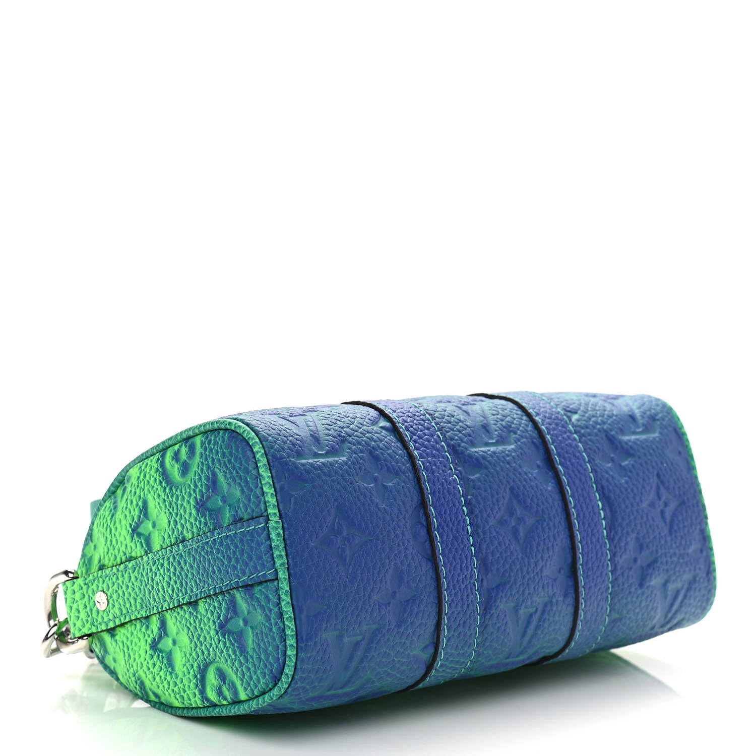 Louis Vuitton Taurillon Illusion Keepall XS Bleu Vert 4 of 10