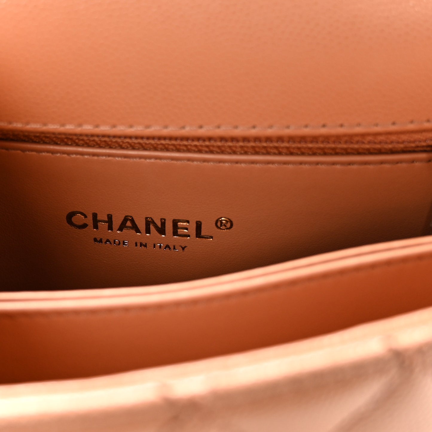 Caviar Quilted Mini Coco Handle Flap Brown