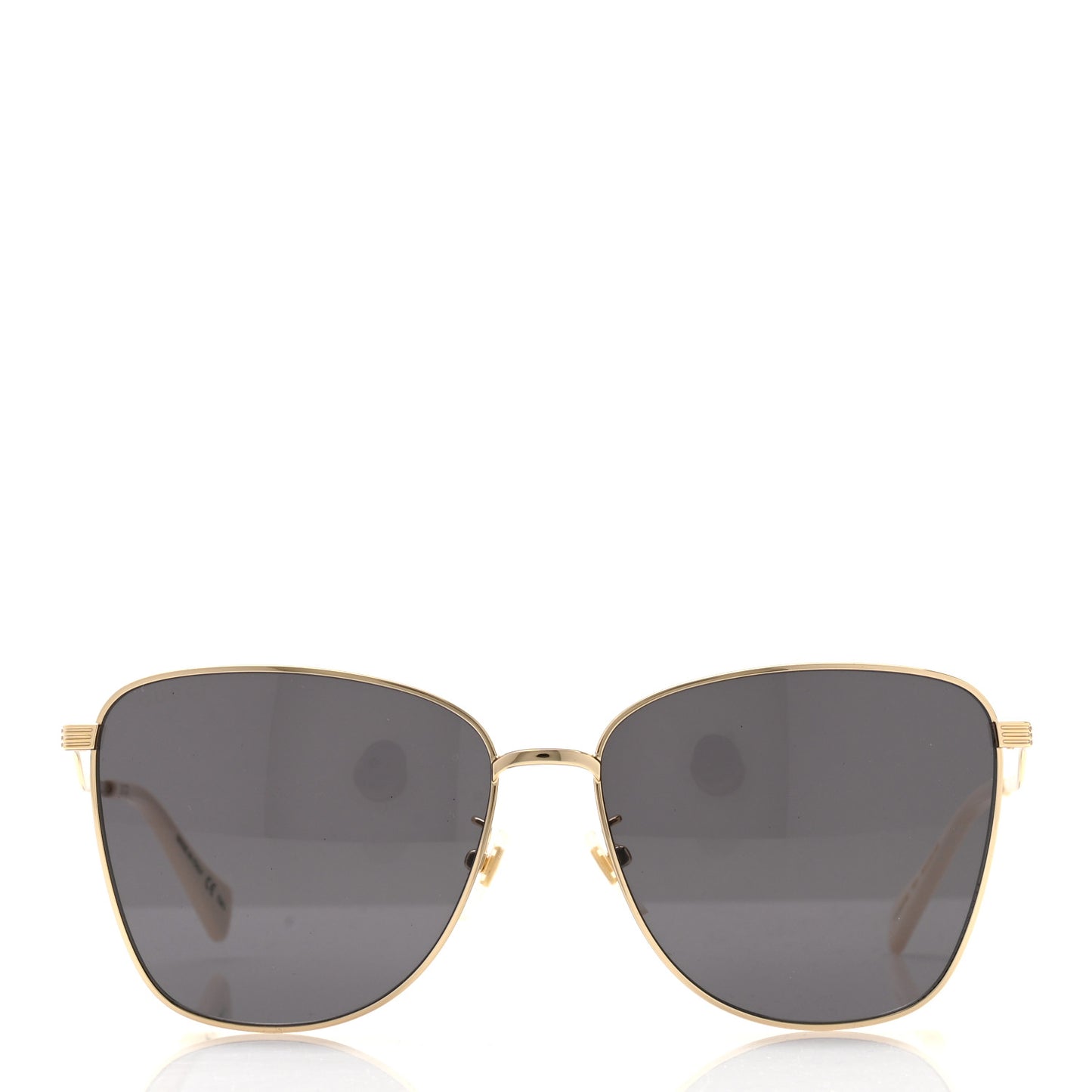 Metal Square Frame Sunglasses GG0970S Gold Grey