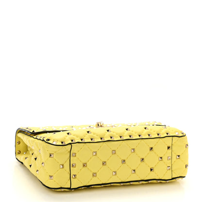 Valentino Garavani Nappa Medium Rockstud Spike Shoulder Bag Yellow 4 of 8