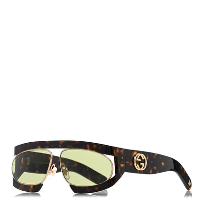 Gucci Oval Sunglasses GG0233S Tortoiseshell Gold 1 of 11