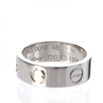 Cartier 18K White Gold 5.5mm LOVE Ring 48 4.5 3 of 5