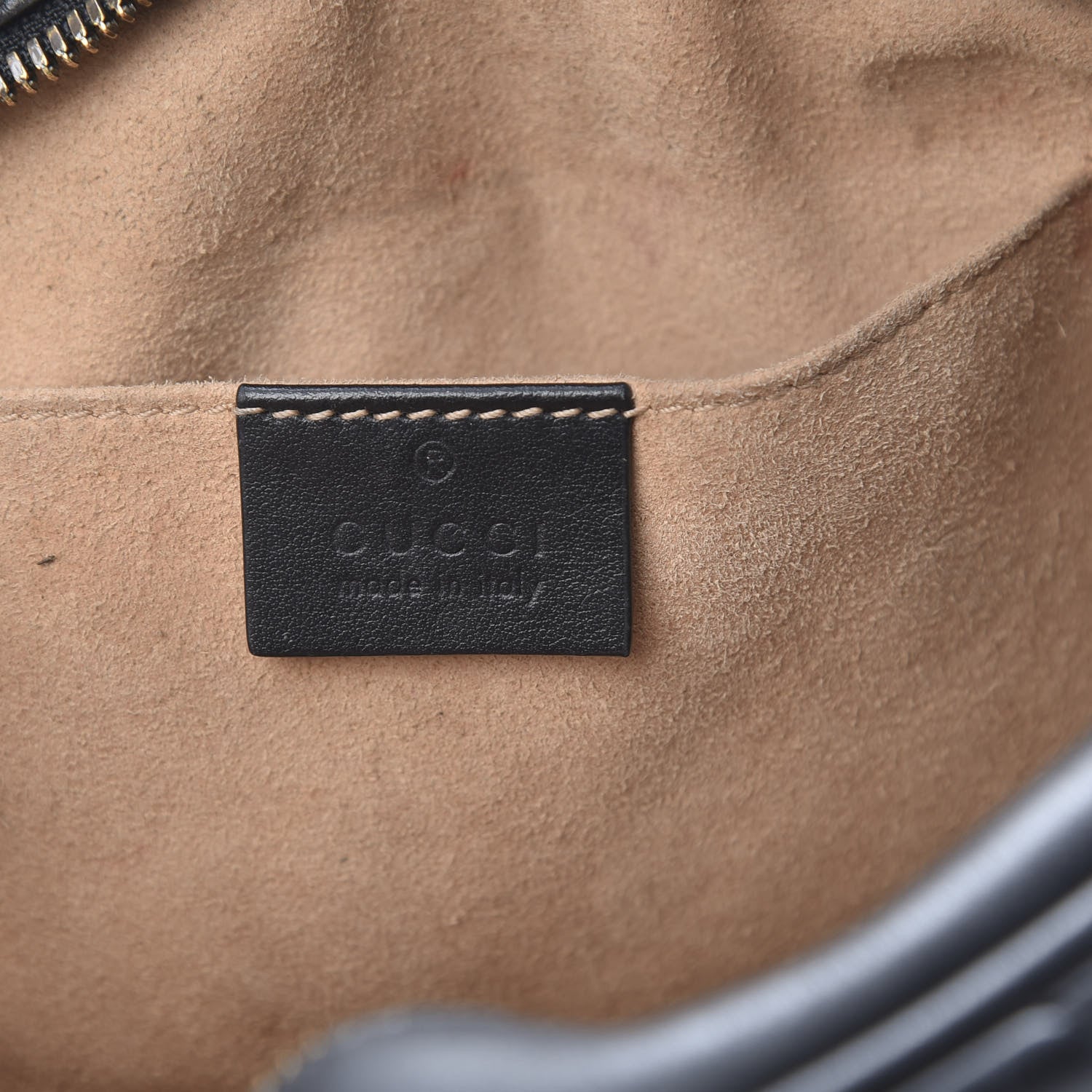 Gucci Calfskin Matelasse Small GG Marmont Chain Shoulder Bag Black 6 of 17