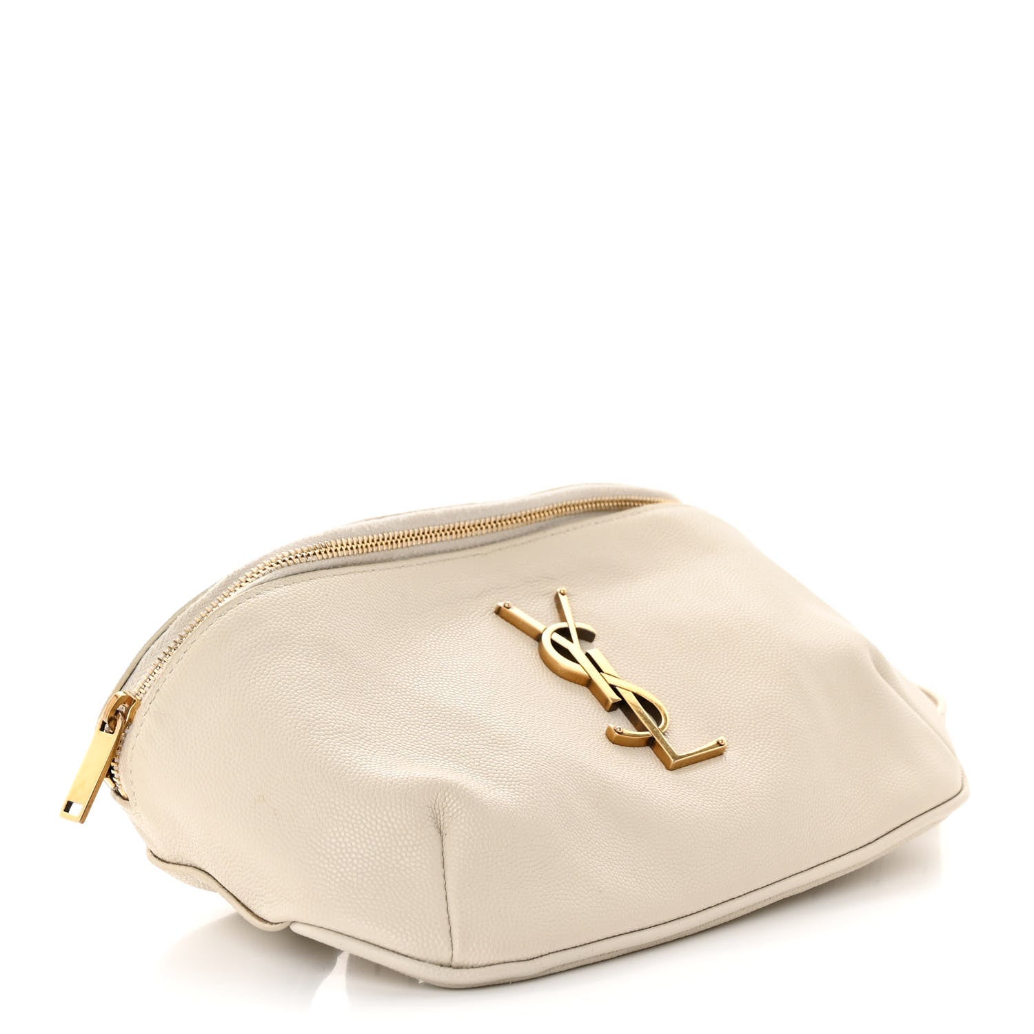 Saint Laurent Grain De Poudre Monogram Belt Bag Blanc Vintage 4 of 9
