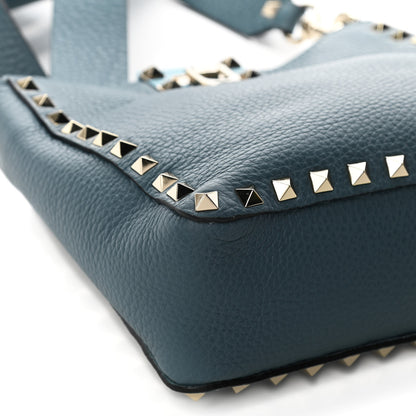 Valentino Garavani Pebbled Calfskin Mini Rockstud Flip-Lock Messenger Bag Amadeus 11 of 14