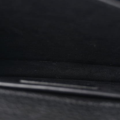 Saint Laurent Grained Calfskin Medium Monogram Sunset Satchel Black 6 of 12