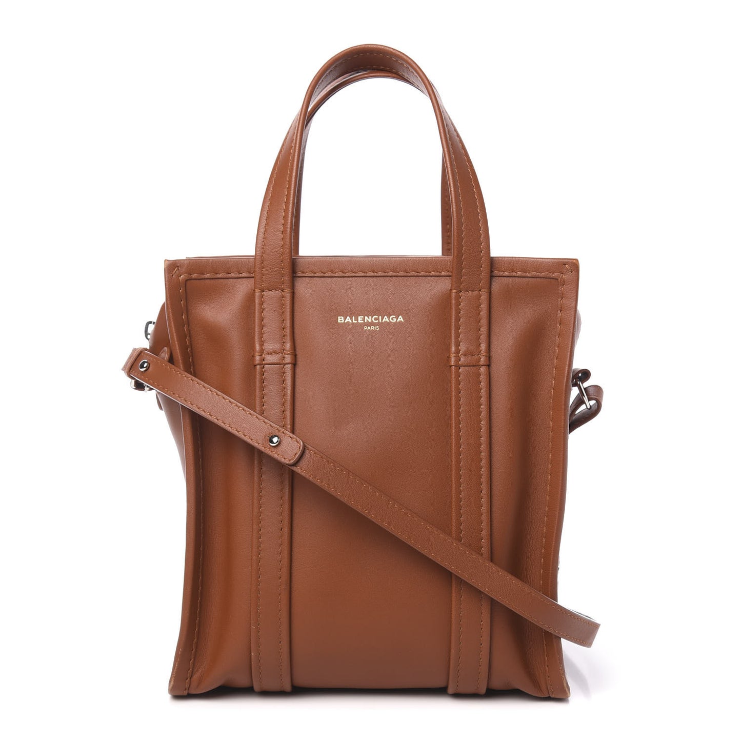 Agneau XS Bazar Shopper Tote Marron Fauve