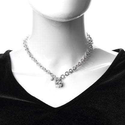 Tiffany Sterling Silver Gift Box Charm Choker Necklace 2 of 8