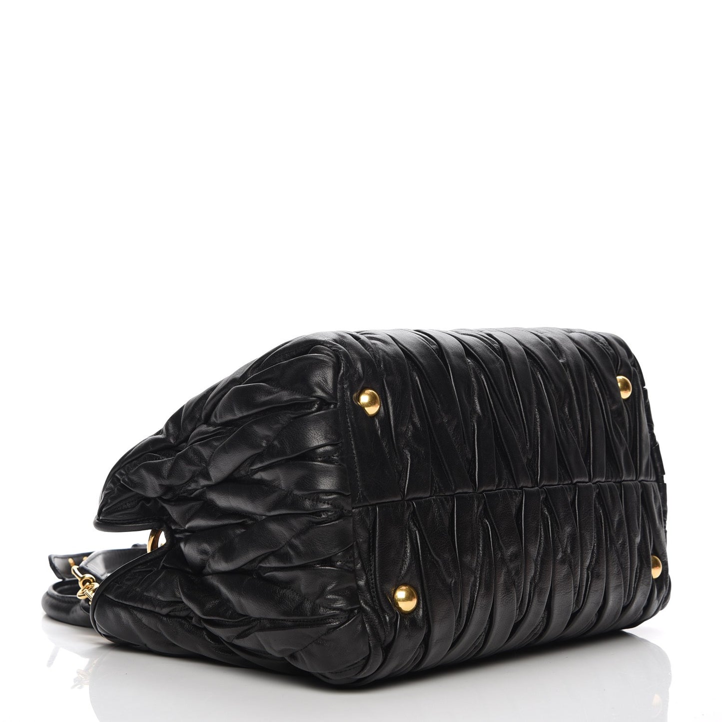 Nappa Matelasse Lux Mini Crossbody Tote Nero Black