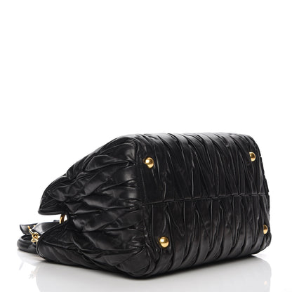 Miu Miu Nappa Matelasse Lux Mini Crossbody Tote Nero Black 5 of 8