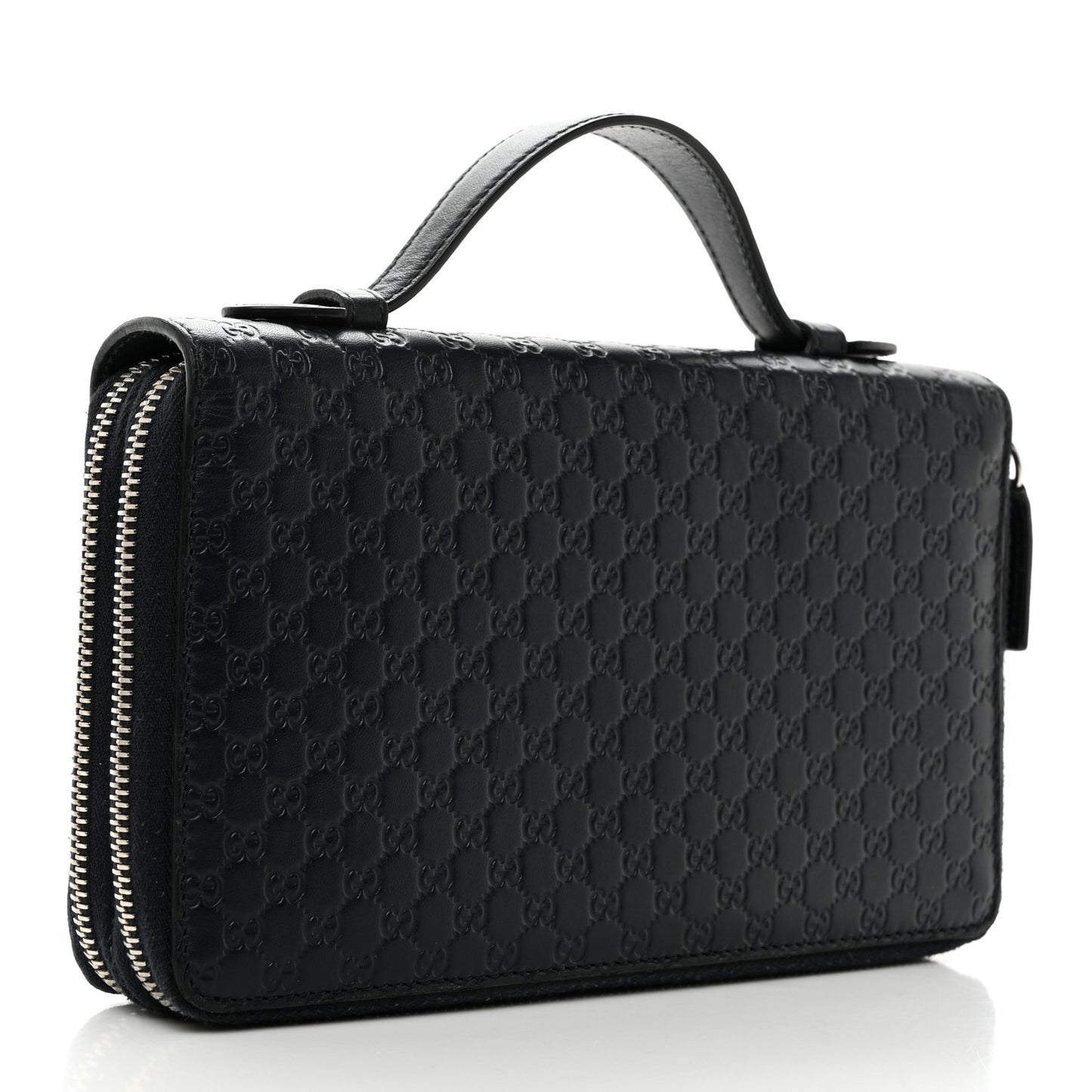 Microguccissima Zip Around Top Handle Travel Wallet Testa di Moro