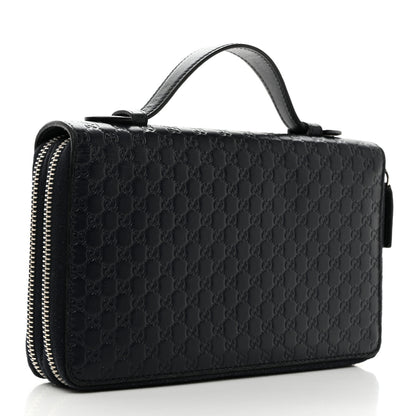 Gucci Microguccissima Zip Around Top Handle Travel Wallet Testa di Moro 3 of 9