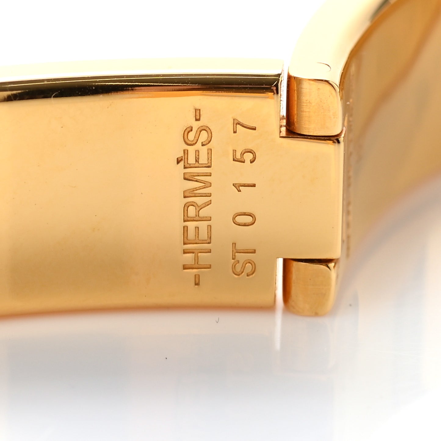 Enamel Narrow Clic Clac H Bracelet PM White