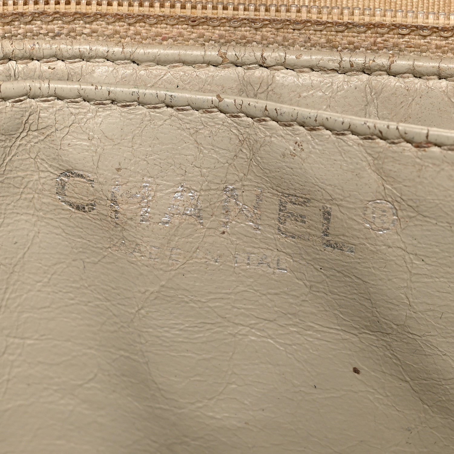 Chanel Crinkled Patent Quilted Jumbo Single Flap Light Beige 8 of 23