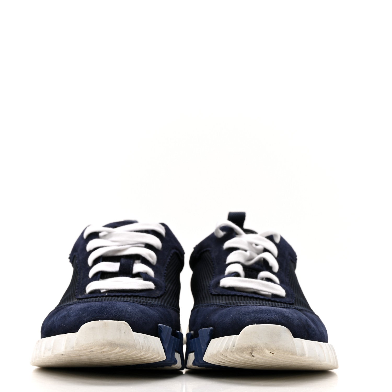Hermes Air Mesh Suede Goatskin Bouncing Sneakers 39 Bleu Ocean 3 of 13