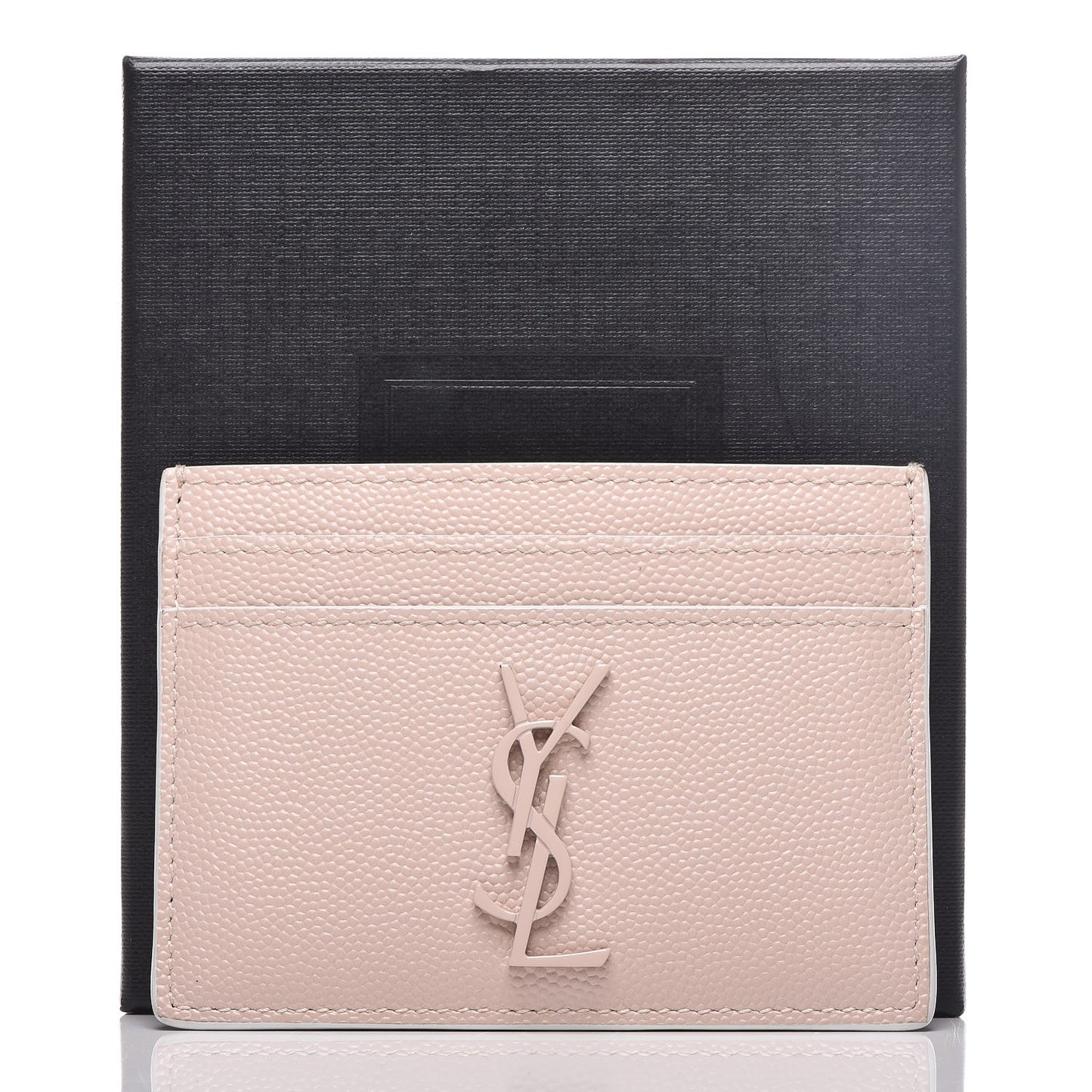 Grain De Poudre Monogram Credit Card Case Rose
