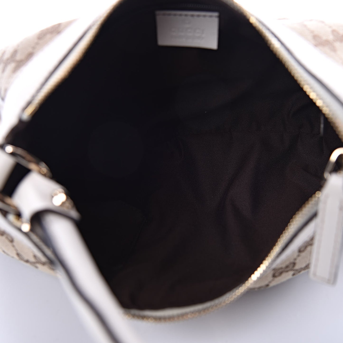 Monogram Medium D Gold Ring Hobo White