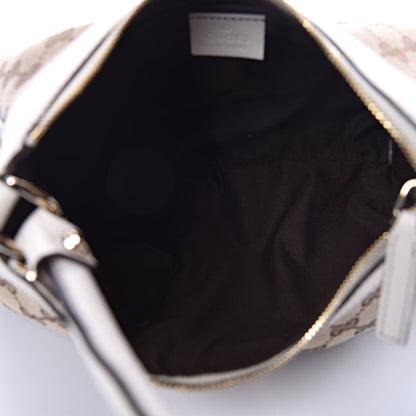 Gucci Monogram Medium D Gold Ring Hobo White 5 of 11