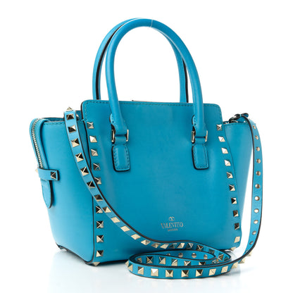 Valentino Garavani Vitello Mini Rockstud Double Handle Tote Parrot 3 of 10