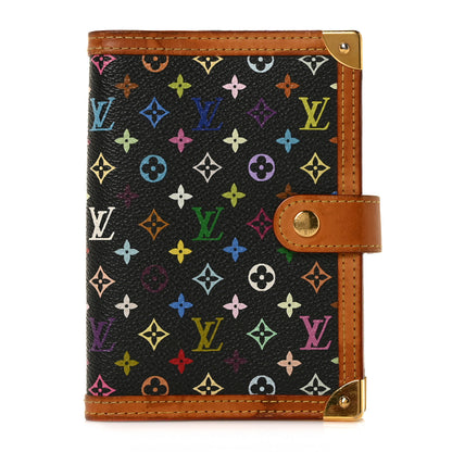 Louis Vuitton Monogram Multicolor Small Ring Agenda Cover Black 1 of 10