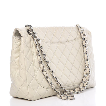Chanel Caviar Quilted Maxi Single Flap White 4 of 21
