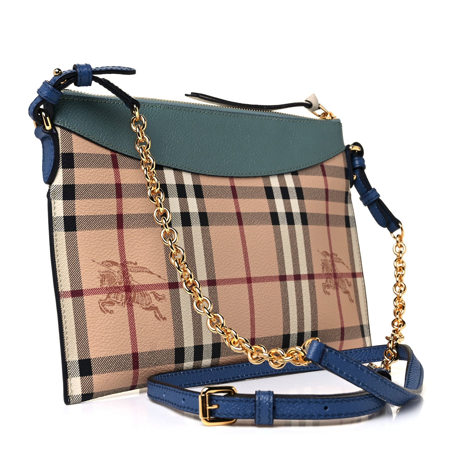 Haymarket Check Derby Peyton Crossbody Clutch Bag Eucalyptus Green