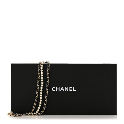 Chanel Lambskin Pearl Crystal Chain CC Fancy Belt 85 Black Gold Black Gold 4 of 4