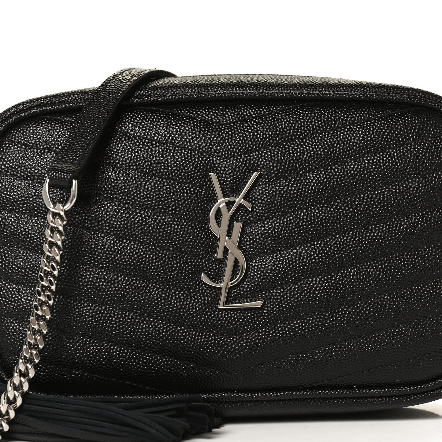 Grain De Poudre Matelasse Monogram Mini Lou Camera Bag Black