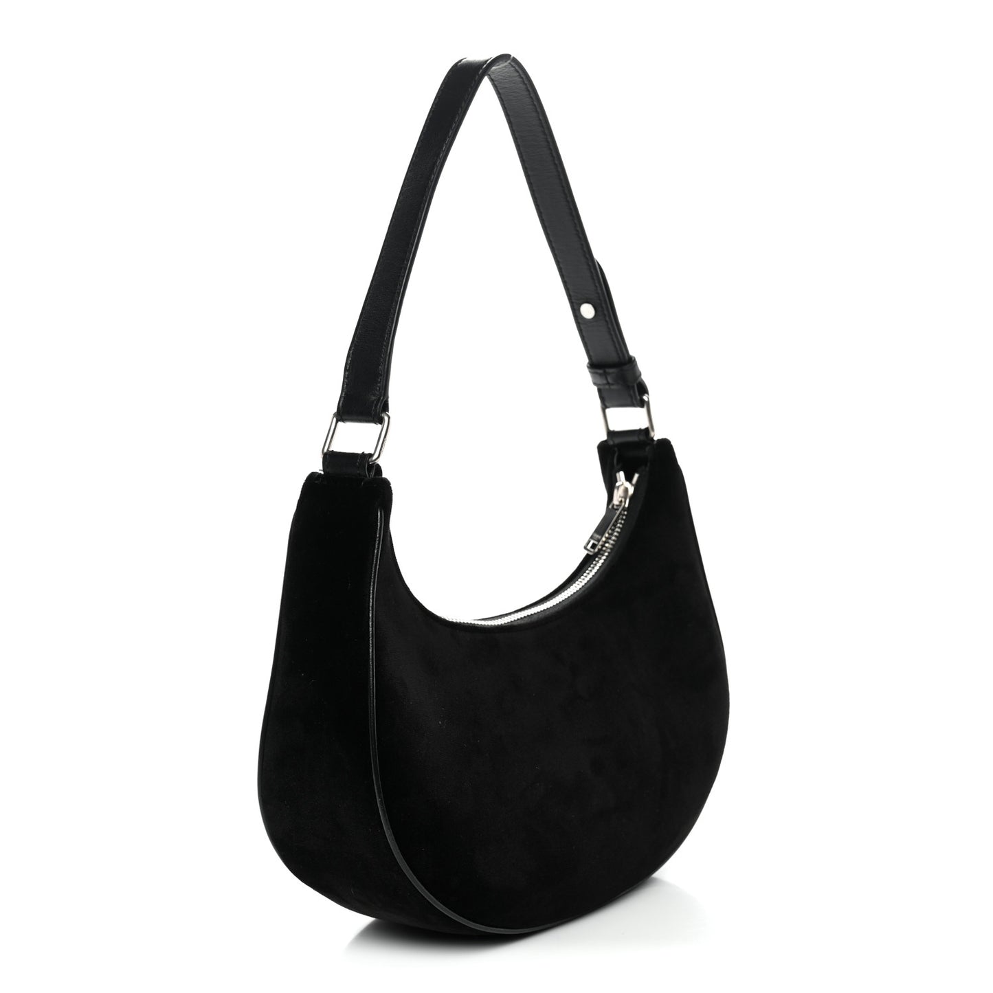 Velvet Strass Triomphe Ava Shoulder Bag Black