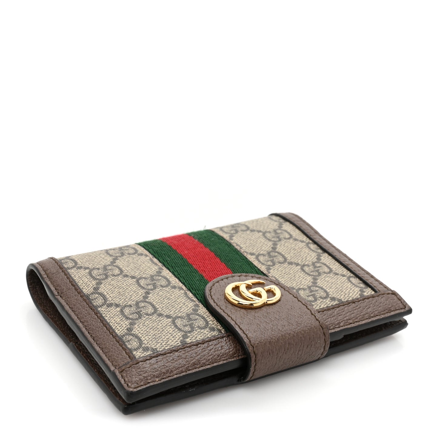 GG Supreme Monogram Web Ophidia Passport Case Beige New Acero