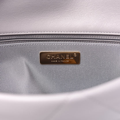 Chanel Goatskin Quilted Large 19 Flap Grey 6 of 11