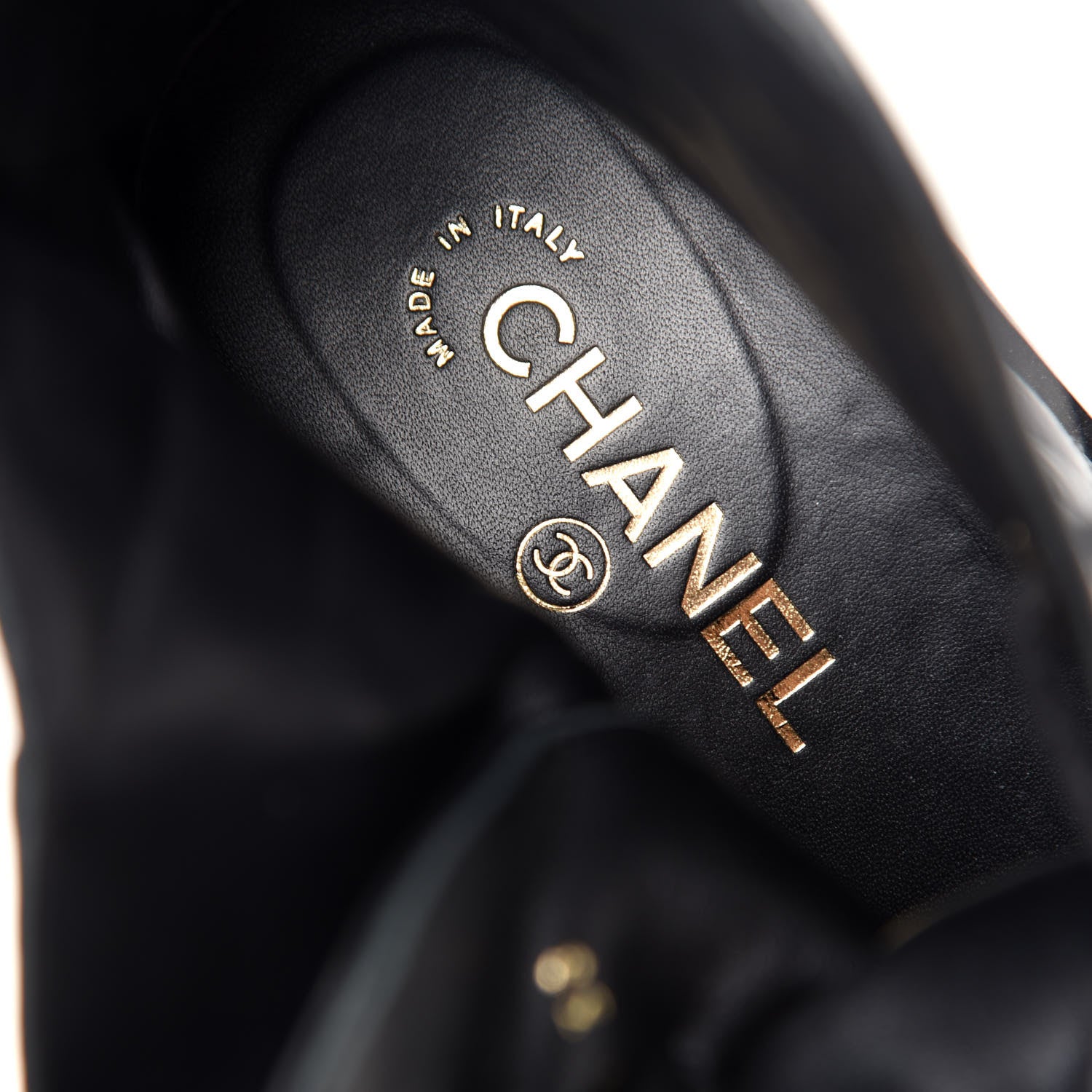 Chanel Shiny Goatskin Calfskin Quilted Lace Up Combat Boots 38 Black 8 of 10