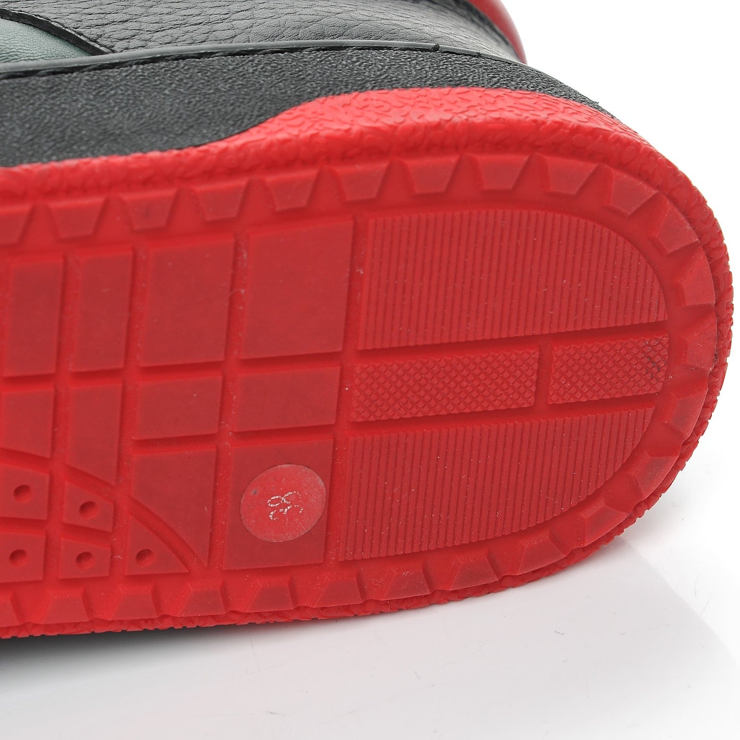 Calfskin New Praga Karibu High Top Sneakers 38 Black Red Green