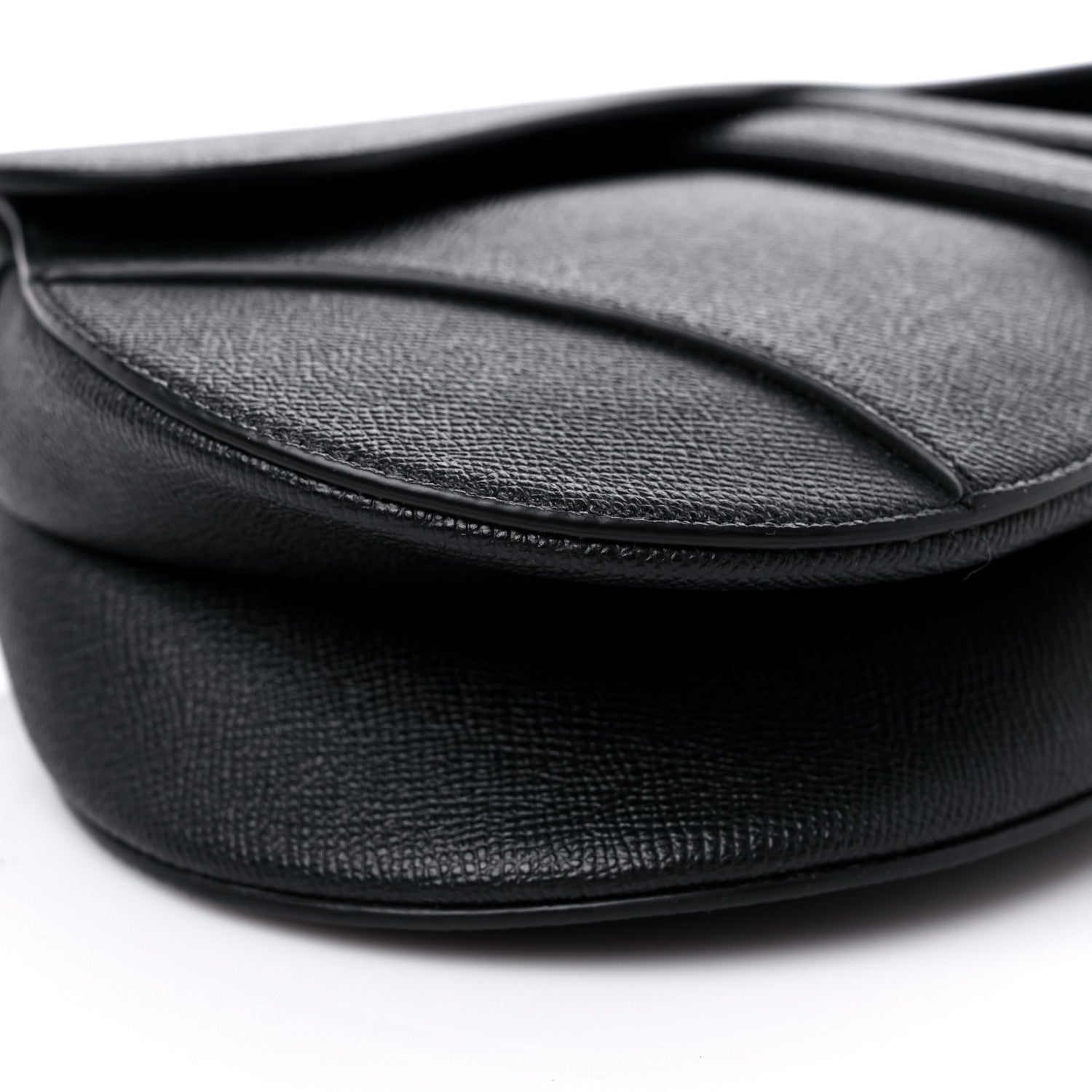 Christian Dior Grained Calfskin Saddle Bag Black 8 of 10