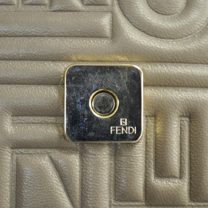 Fendi Nappa Logo Embossed Baguette Metallic 10 of 12