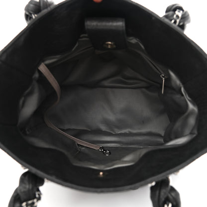 Chanel Distressed Lambskin Vintage Ligne Lady Braid Tote Black 4 of 11