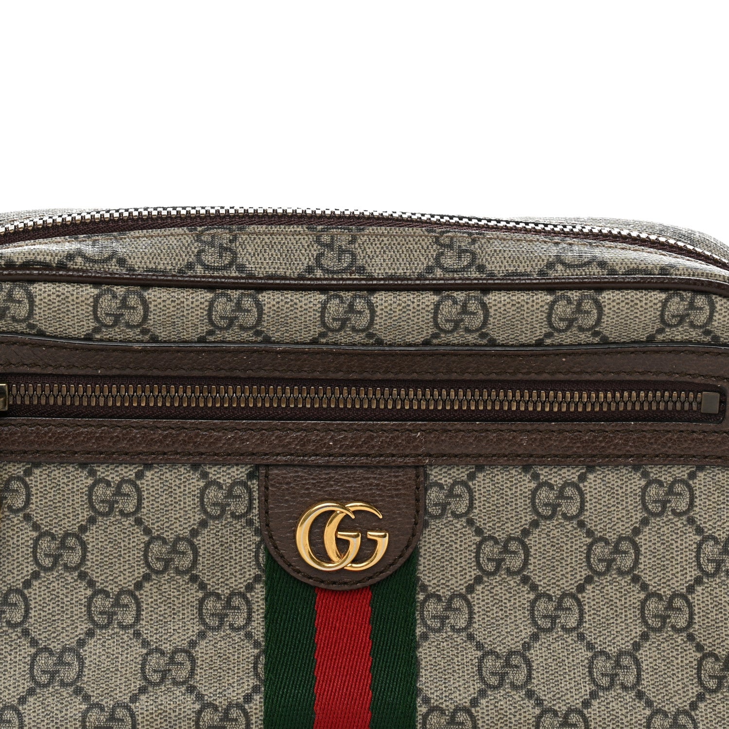 Gucci Soft GG Supreme Monogram Medium Ophidia Belt Bag Dark Brown 8 of 13