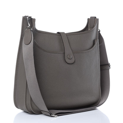 Hermes Taurillon Clemence Evelyne III GM Etain 4 of 11