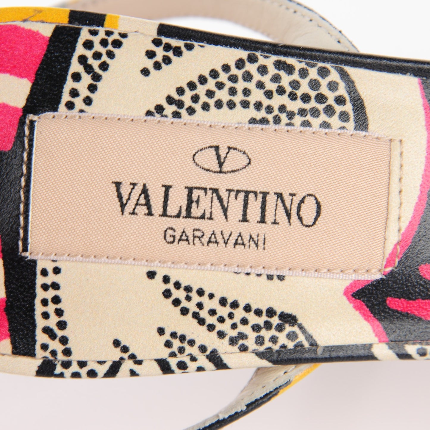 Lambskin Printed Ankle Strap 100mm Sandals 36.5 Multicolor