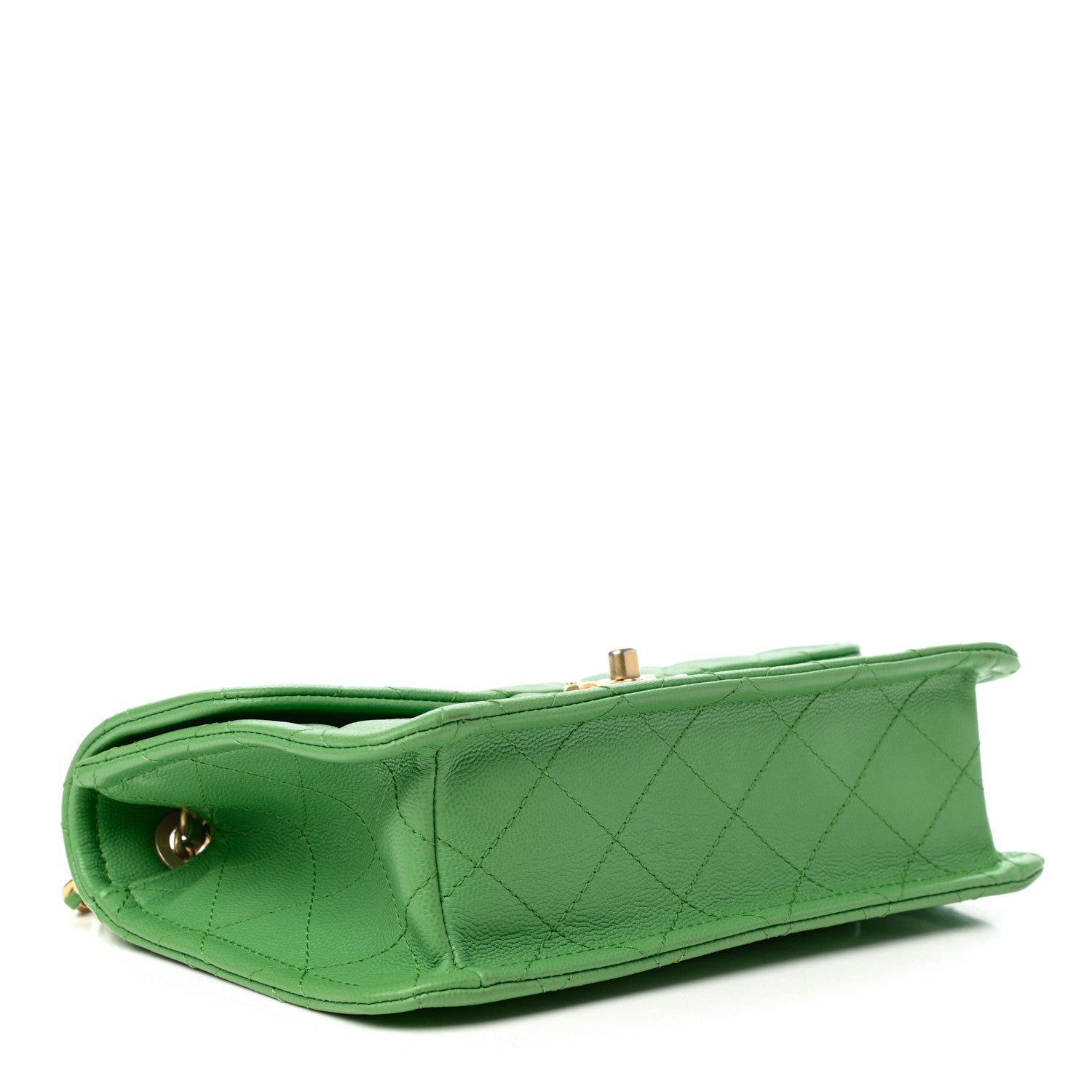 Chanel Caviar Quilted Medium Sweet Classic Flap Green 4 of 10