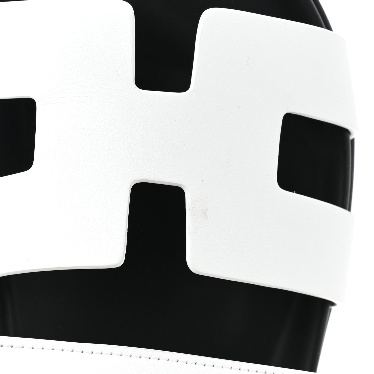 Hermes Calfskin Womens Chypre Sandals 38 White 11 of 12