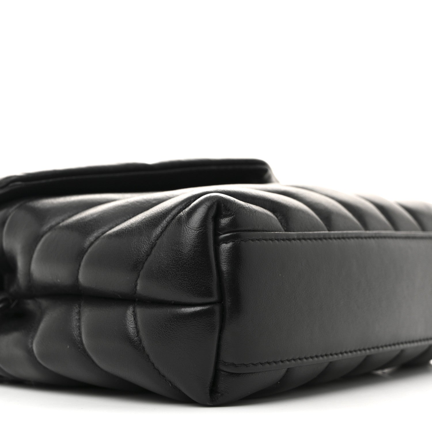 Saint Laurent Calfskin Y Quilted Monogram Monochrome Toy Loulou Crossbody Bag Black 9 of 16