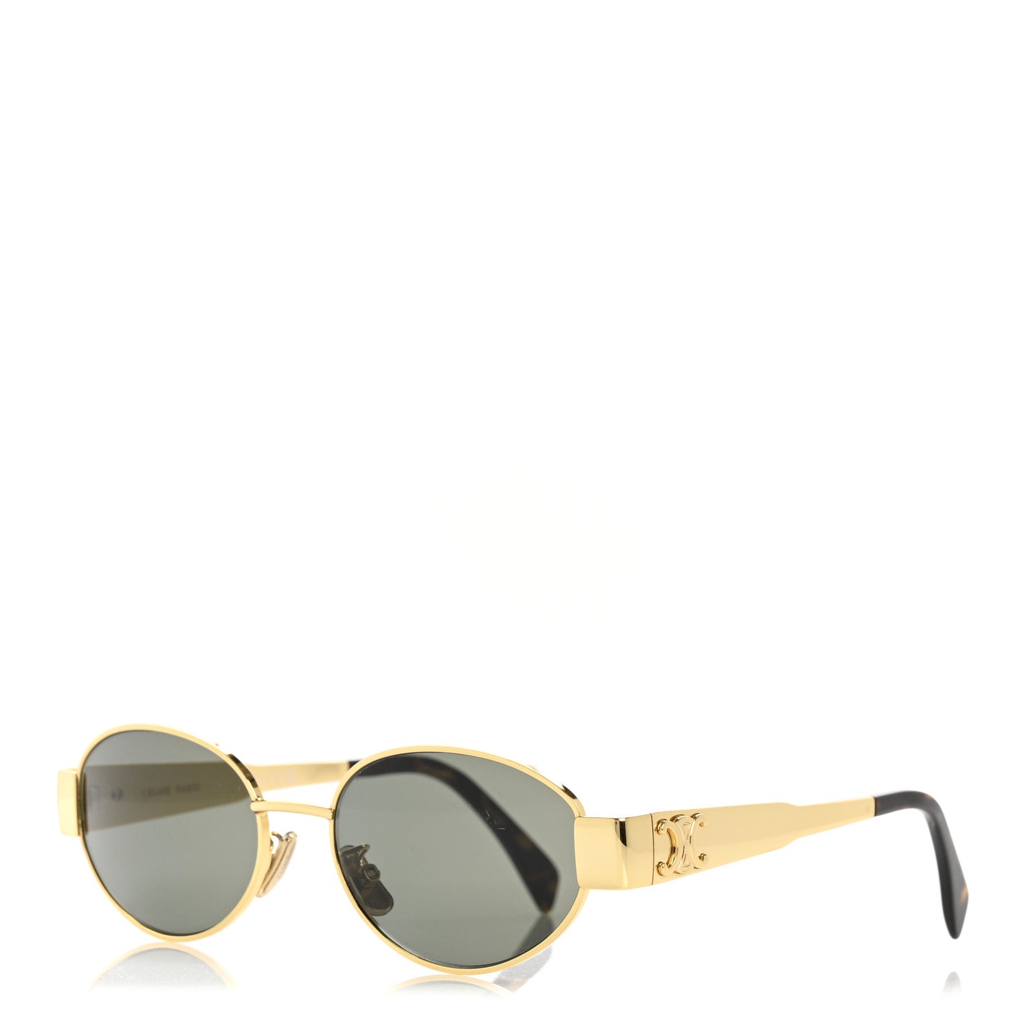 Celine Metal Triomphe 01 Sunglasses CL40235U Gold Green 1 of 7