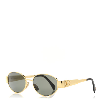 Celine Metal Triomphe 01 Sunglasses CL40235U Gold Green 1 of 7