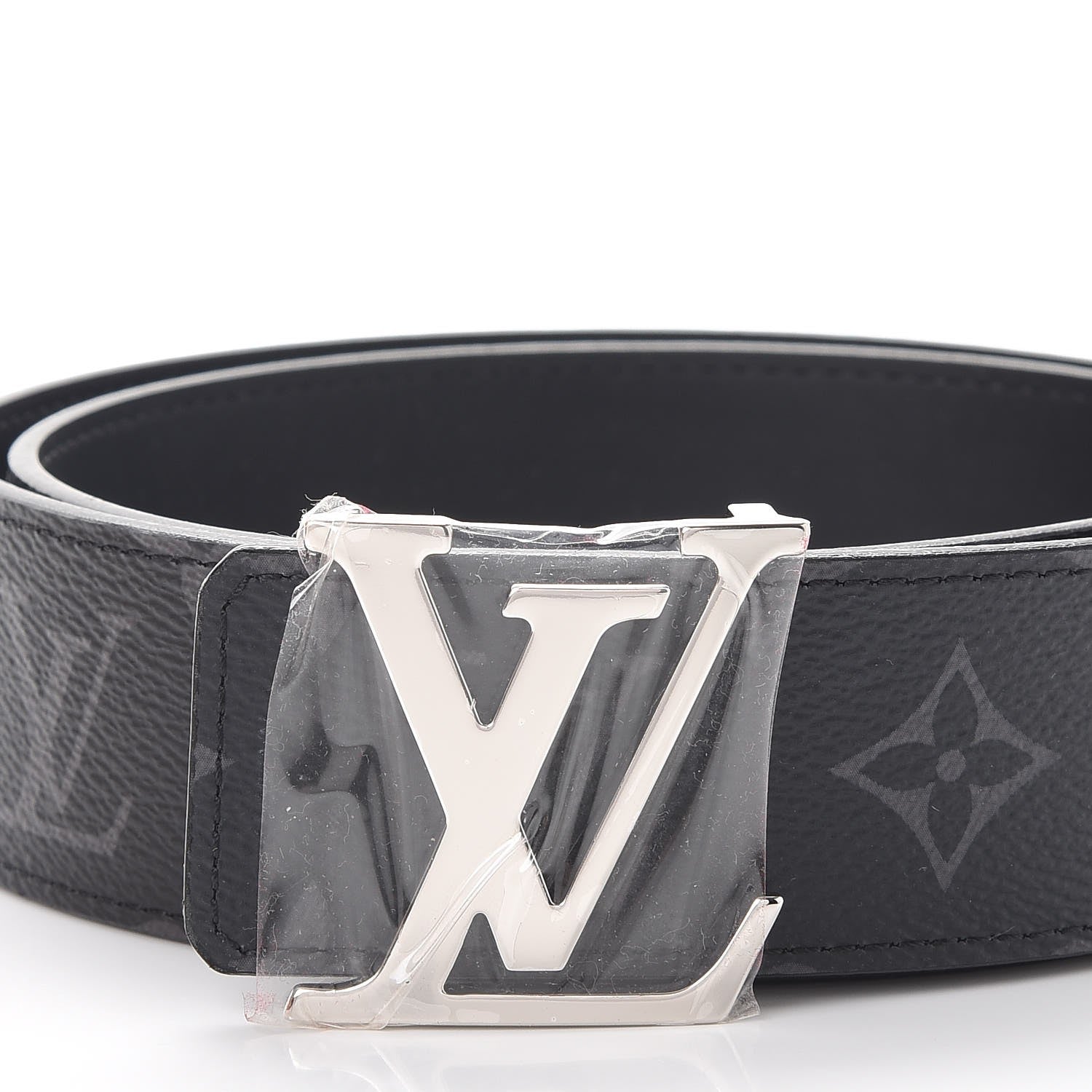 Louis Vuitton Monogram Eclipse Taigarama 40mm LV Initiales Reversible Belt 80 32 Black 4 of 8