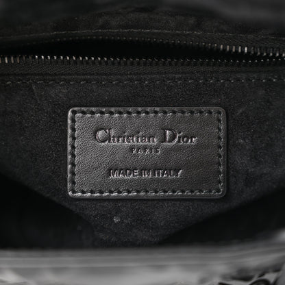 Christian Dior Calfskin Cannage Diamond My ABCDior Lady Dior Black 6 of 11