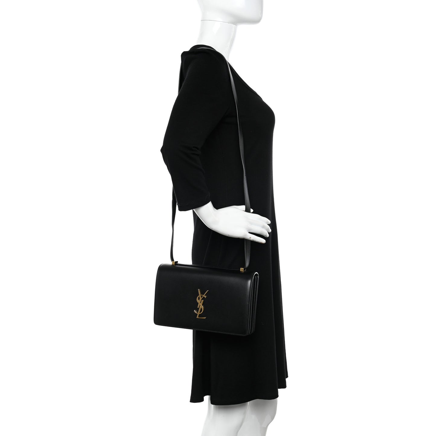 Smooth Calfskin Shoulder Bag Black