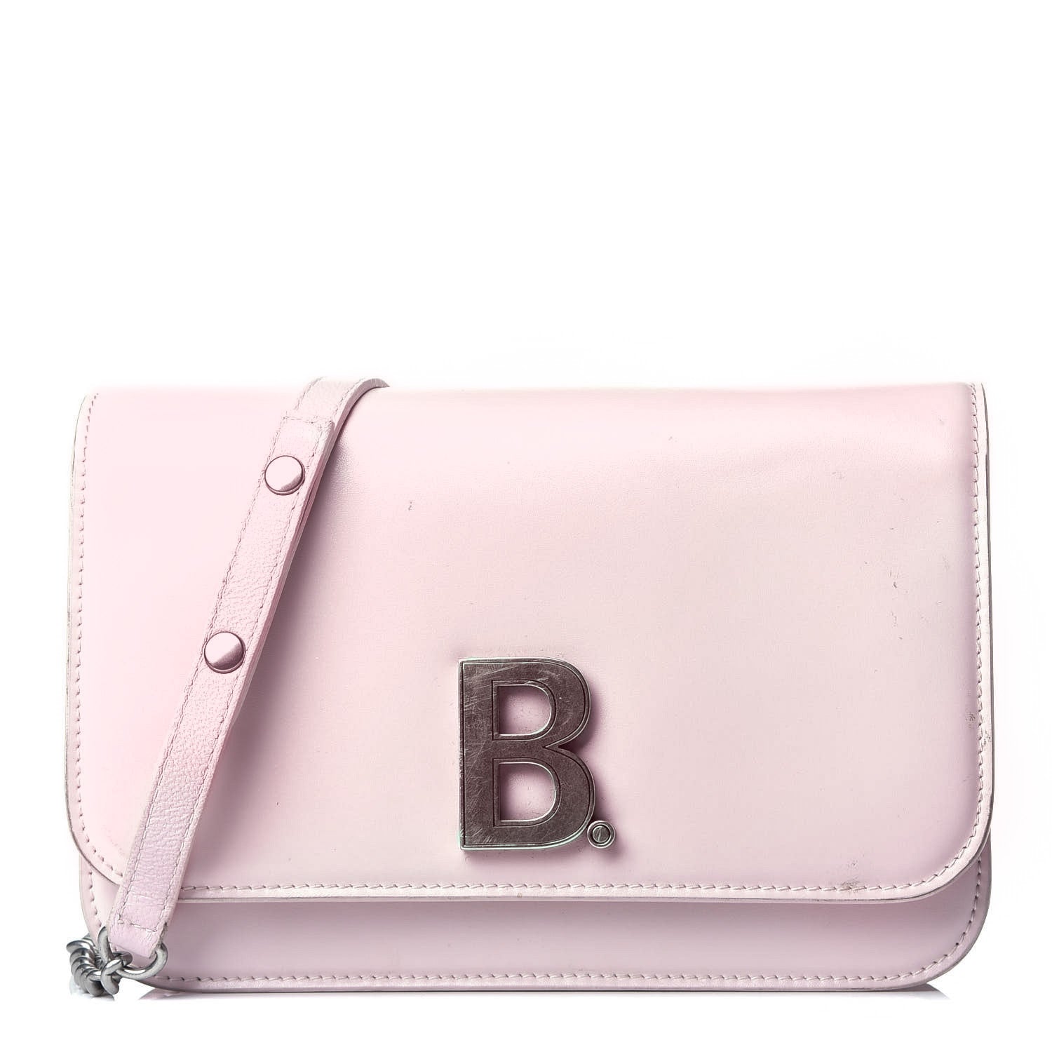 Balenciaga Smooth Calfskin B Wallet on Chain Light Rose 1 of 7