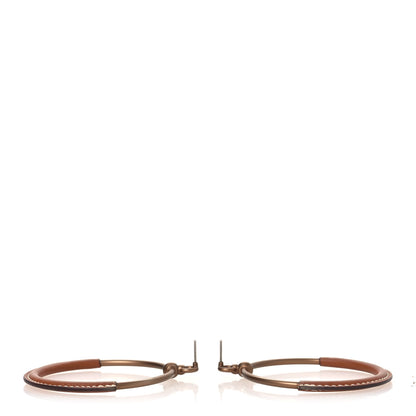 Hermes Barenia Loop Earrings GM Fauve 3 of 9