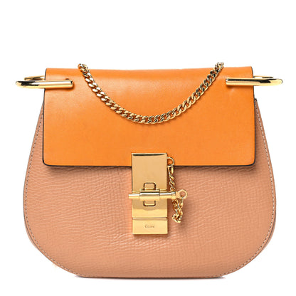 Chloe Grained Calfskin Lambskin Medium Bi-Color Drew Shoulder Bag Wet Sand Sunflower 1 of 15